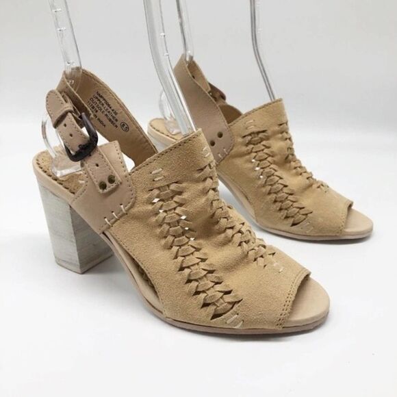 NAUGHTY MONKEY Montana Joe Suede Heeled Sandals - Picture 1 of 7
